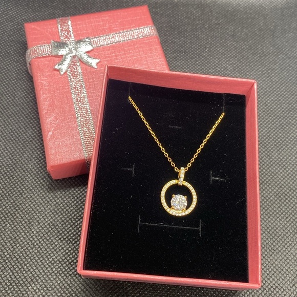 ⭐️Mosissanite⭐️5mm 1 ct GRA Certified Necklace/NIB - Picture 3 of 8